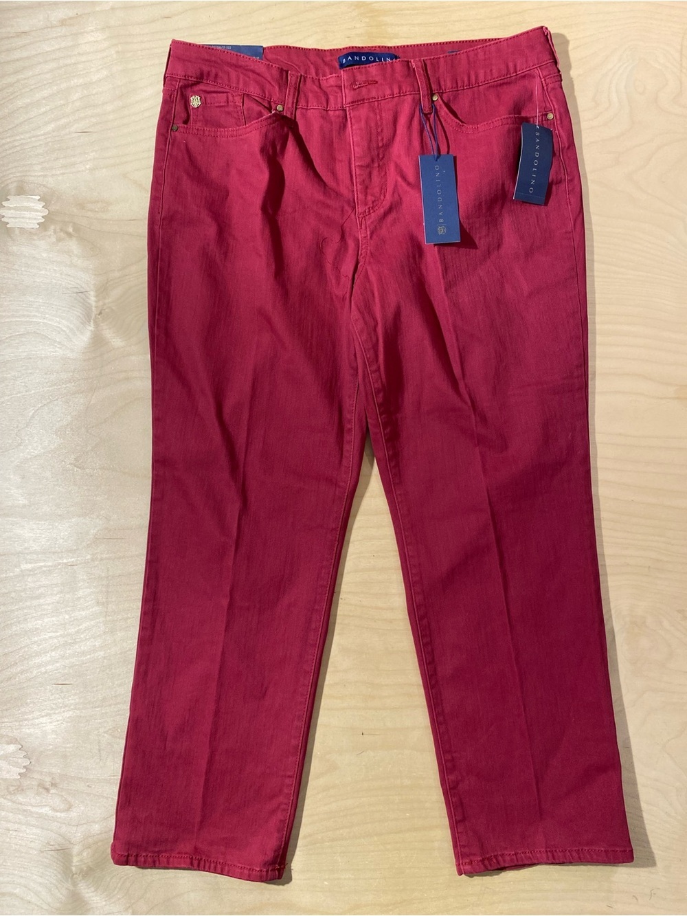Bandolino Raspberry Red Straight Leg Jeans 14PS (RZ) - Picture 7 of 8